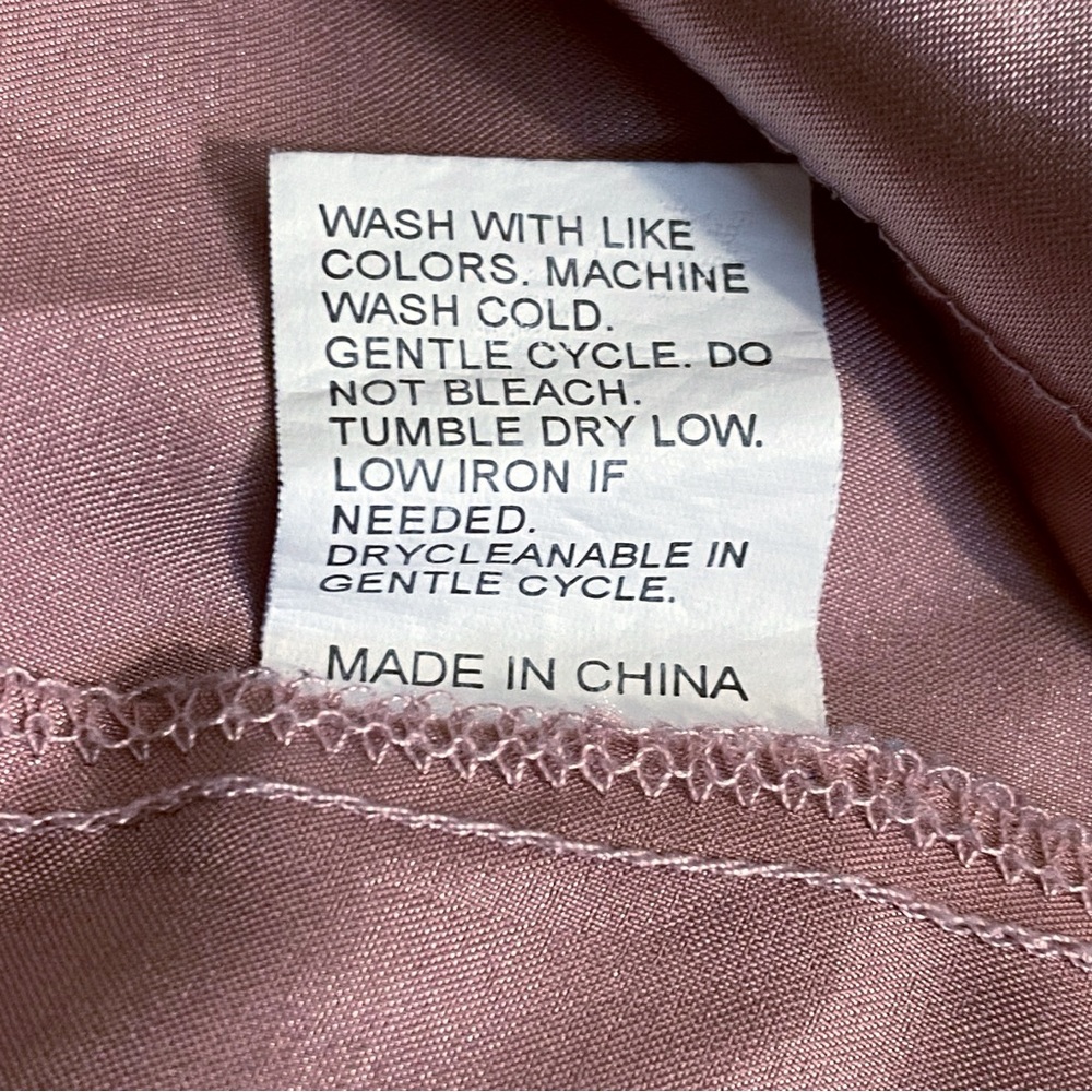 No Brand Elegant Satin Short Sleeve Nightshirt in Rose Pink  Color Button Up 2X - Picture 8 of 8